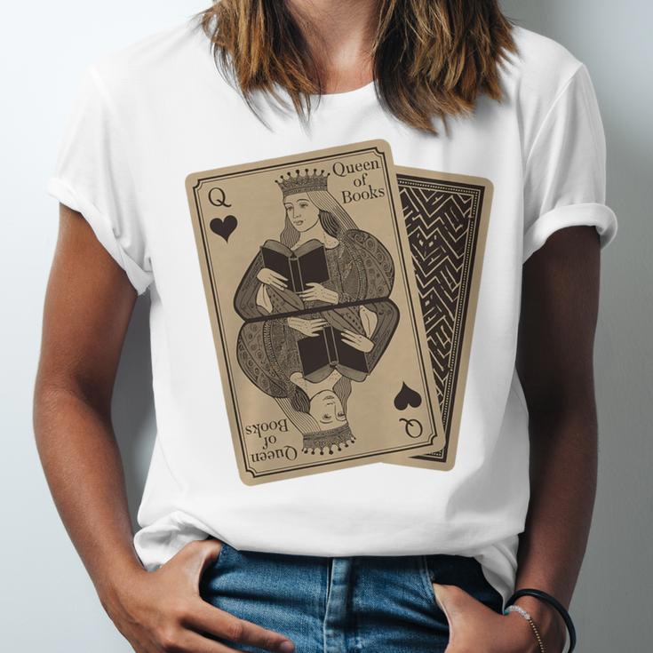 Queen Of Books Playing Card Aesthetic For Book Lovers Premium Tri-Blend Unisex Jersey T-Shirt Queen Of Books Playing Card Aesthetic For Book Lovers Premium Tri-Blend Unisex Jersey T-Shirt