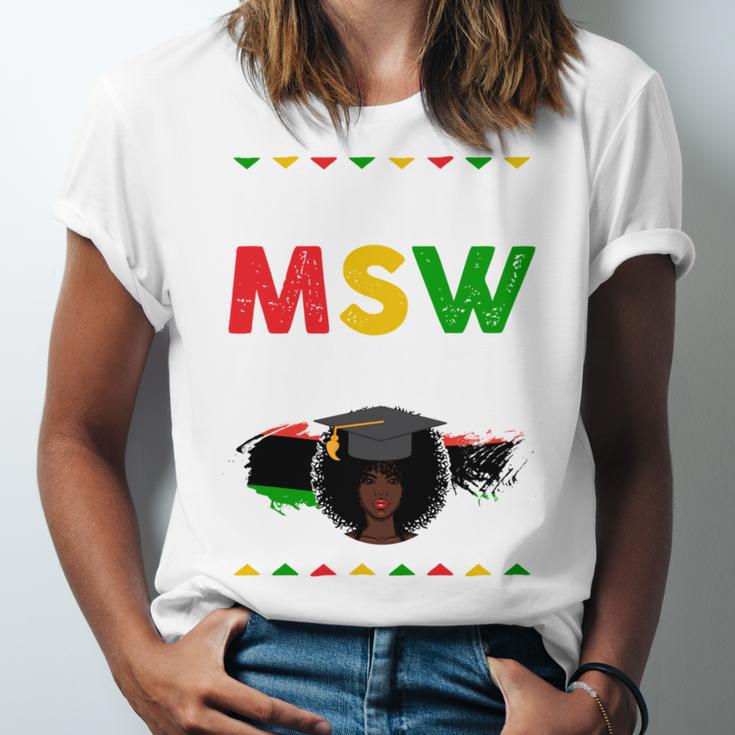Queen MSW Social Work Grads Masters Graduation Unisex Jersey T-Shirt