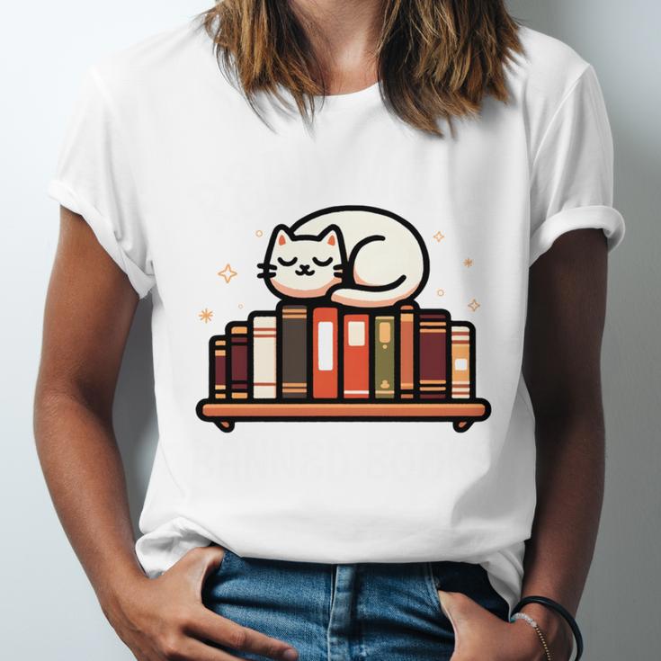 Read More Banned Books Reader Cat Lover Librarian Freedom Unisex Jersey T-Shirt