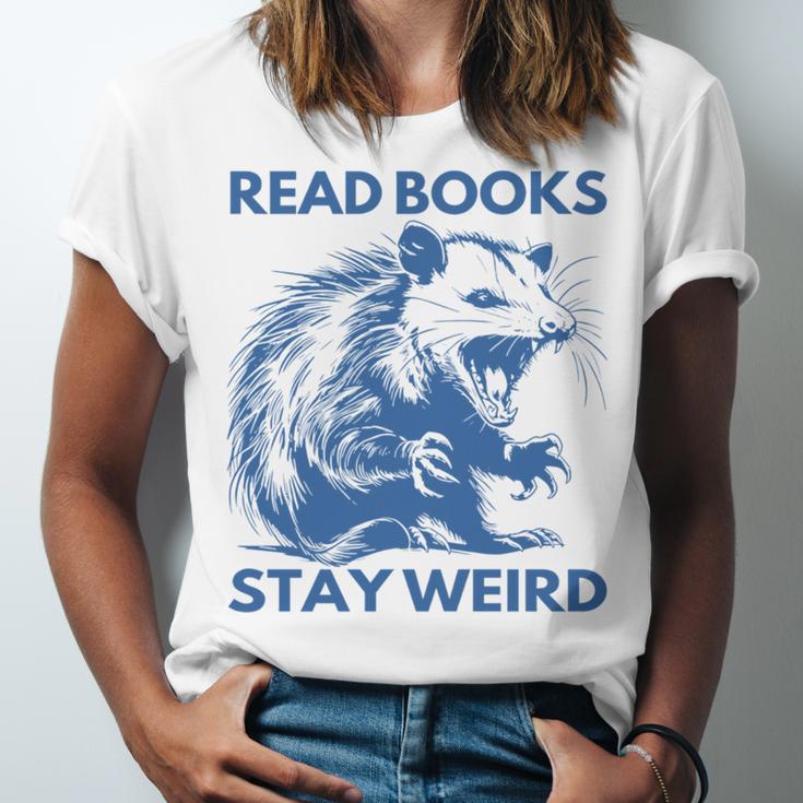 Read Books Stay Weird Unisex Jersey T-Shirt Read Books Stay Weird Unisex Jersey T-Shirt