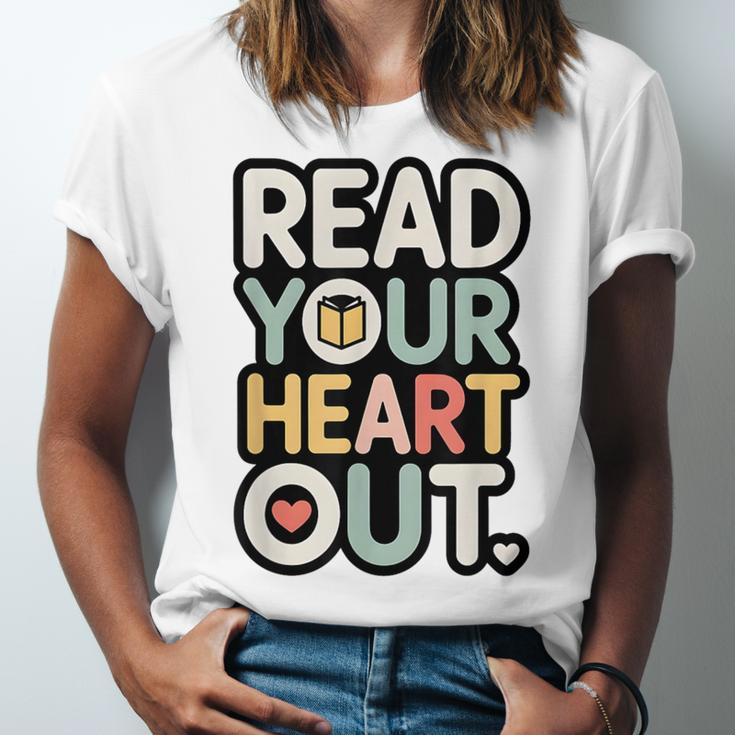 Read Your Heart Out Book Lover Quote Men Women Unisex Jersey T-Shirt