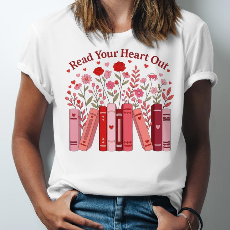 Read Your Heart Out Teacher Valentines Day Reading Book Unisex Jersey T-Shirt Read Your Heart Out Teacher Valentines Day Reading Book Unisex Jersey T-Shirt