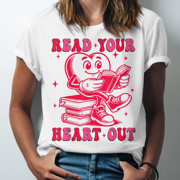 Read Your Heart Out Valentines Day Book Lover Bookish Teach Unisex Jersey T-Shirt Read Your Heart Out Valentines Day Book Lover Bookish Teach Unisex Jersey T-Shirt