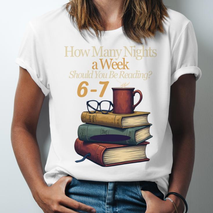 Reading 6 7 Nights Meme English Teacher Bookworm Books Unisex Jersey T-Shirt Reading 6 7 Nights Meme English Teacher Bookworm Books Unisex Jersey T-Shirt