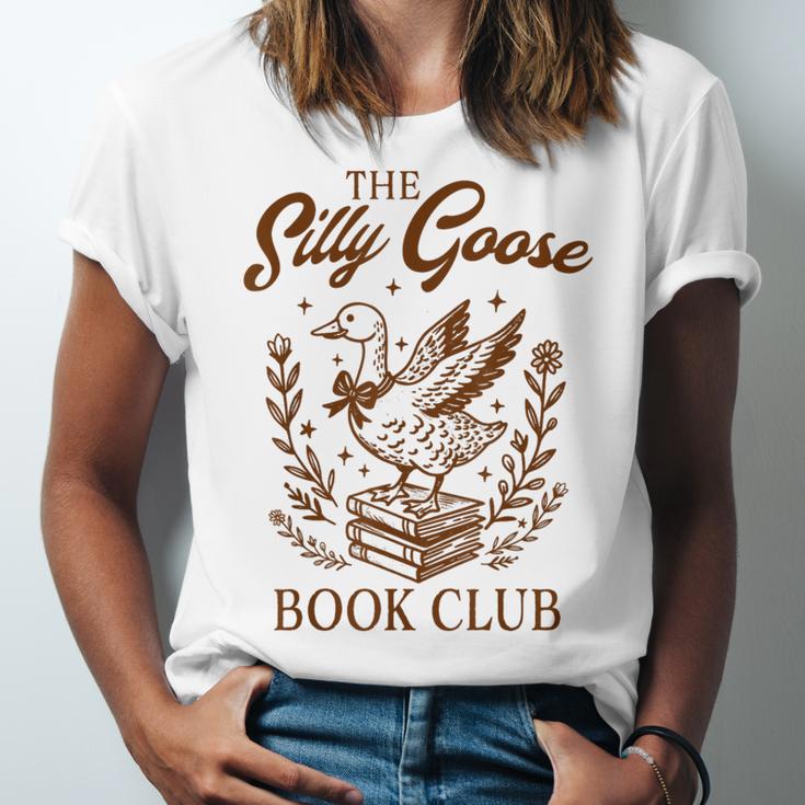 Reading Book Lover Bookish Librarian Silly Goose Book Club Unisex Jersey T-Shirt Reading Book Lover Bookish Librarian Silly Goose Book Club Unisex Jersey T-Shirt