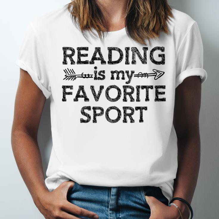Reading Is My Favorite Sport Bookish Book-Club Bookworm Unisex Jersey T-Shirt