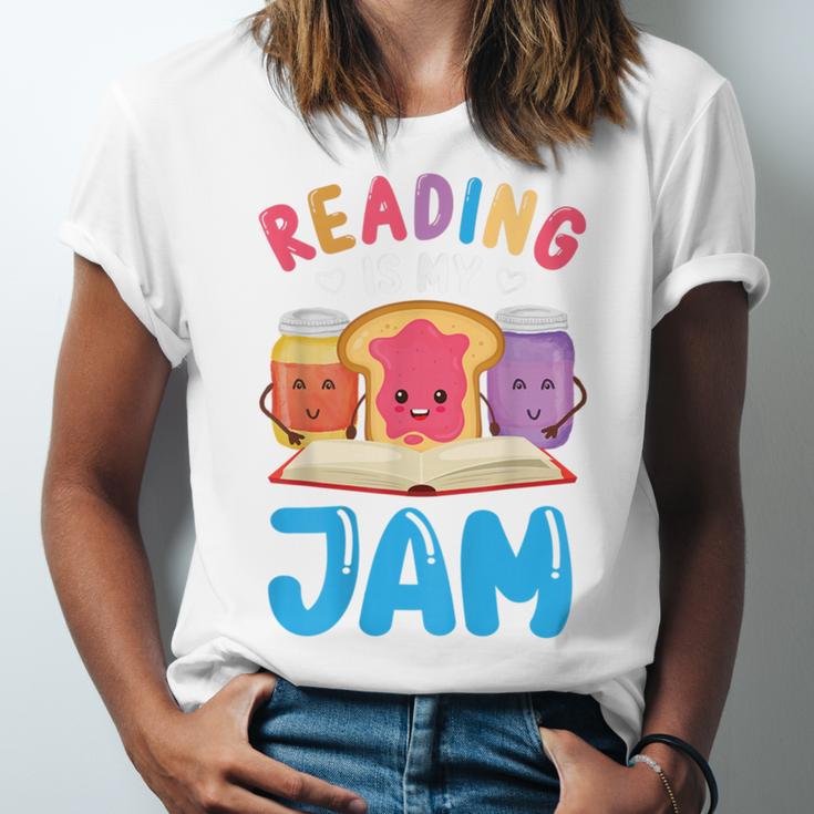 Reading Is My Jam I Love To Read Books Boy Girl Unisex Jersey T-Shirt