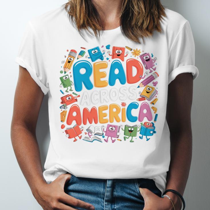 Reads Across Tee America Reading Teacher Books Reader Kids Unisex Jersey T-Shirt Reads Across Tee America Reading Teacher Books Reader Kids Unisex Jersey T-Shirt