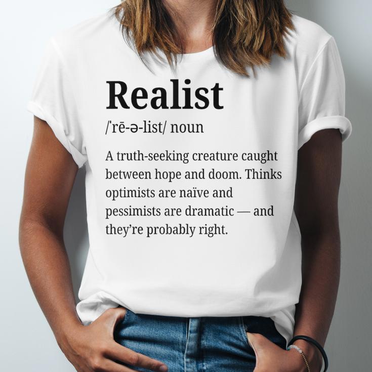 Realist Definition For Introverts Honest Personality Unisex Jersey T-Shirt Realist Definition For Introverts Honest Personality Unisex Jersey T-Shirt