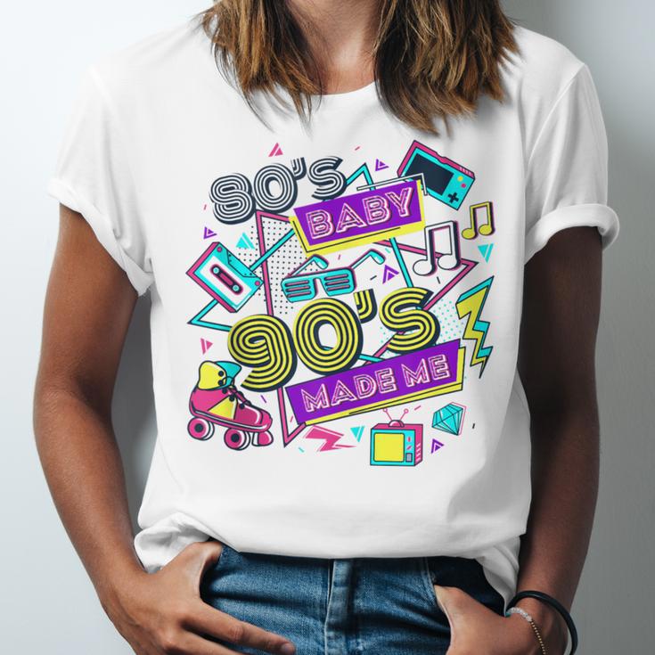 Retro 1980s 80's Baby 1990s 90's Made Me Vaporwave Nostalgia Unisex Jersey T-Shirt Retro 1980s 80's Baby 1990s 90's Made Me Vaporwave Nostalgia Unisex Jersey T-Shirt