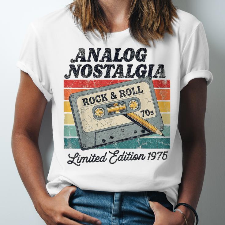 Retro Cassette Case 70s Vintage Music Analog Nostalgia Unisex Jersey T-Shirt