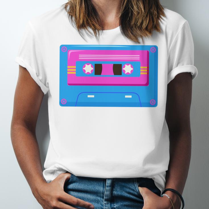 Retro Cassette Tape Tee 90s Nostalgia Aesthetic Unisex Jersey T-Shirt