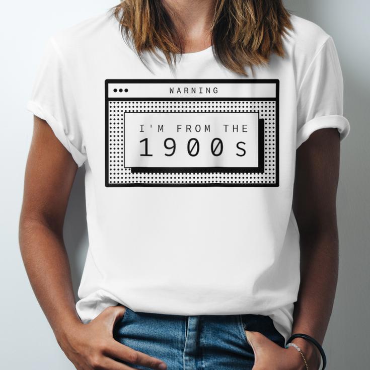 Retro Computer Screen I'm From The 1900s Birthday Raglan Baseball Tee Unisex Jersey T-Shirt