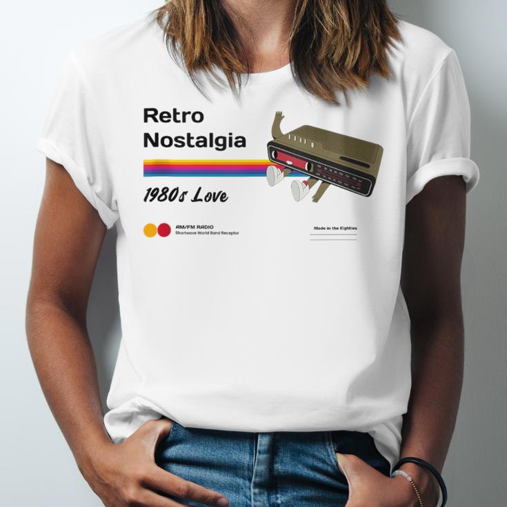 Retro Nostalgia 1980s Love Graphic Unisex Jersey T-Shirt