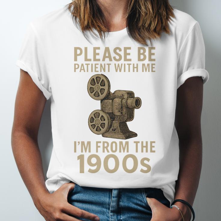 Retro Please Be Patient With Me I'm From The 1900s Projector Premium Unisex Jersey T-Shirt Retro Please Be Patient With Me I'm From The 1900s Projector Premium Unisex Jersey T-Shirt