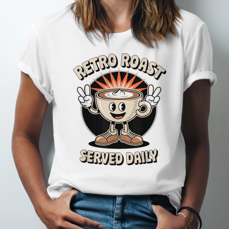 Retro Roast Coffee Retro Cartoon Vintage Nostalgia Fun Unisex Jersey T-Shirt