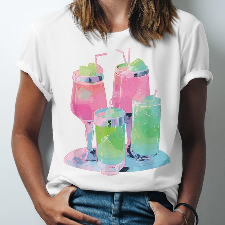 Retro Soft Drinks 80s 90s Nostalgia Cute Anime Aesthetic Tee Unisex Jersey T-Shirt Retro Soft Drinks 80s 90s Nostalgia Cute Anime Aesthetic Tee Unisex Jersey T-Shirt