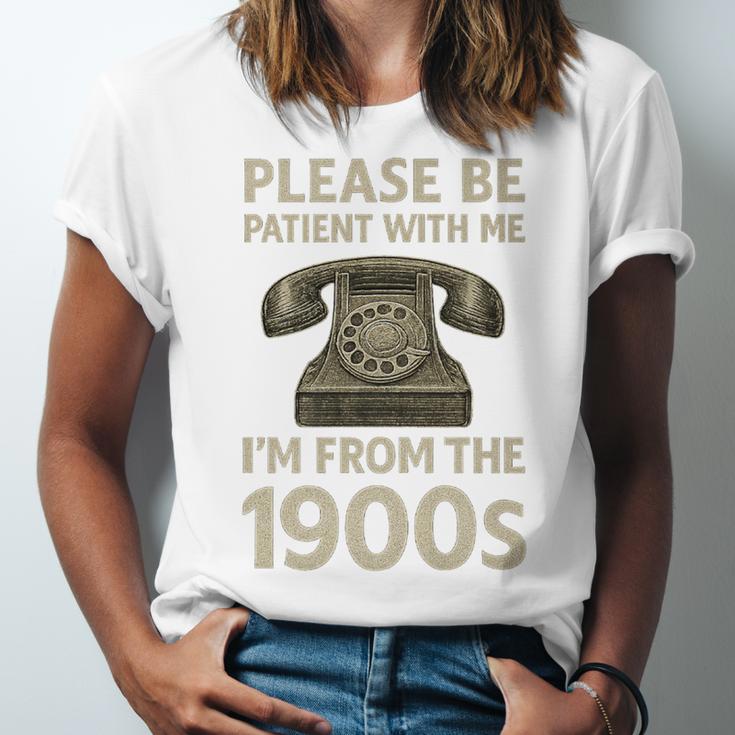 Retro Vintage Please Be Patient With Me I'm From The 1900s Premium Unisex Jersey T-Shirt Retro Vintage Please Be Patient With Me I'm From The 1900s Premium Unisex Jersey T-Shirt