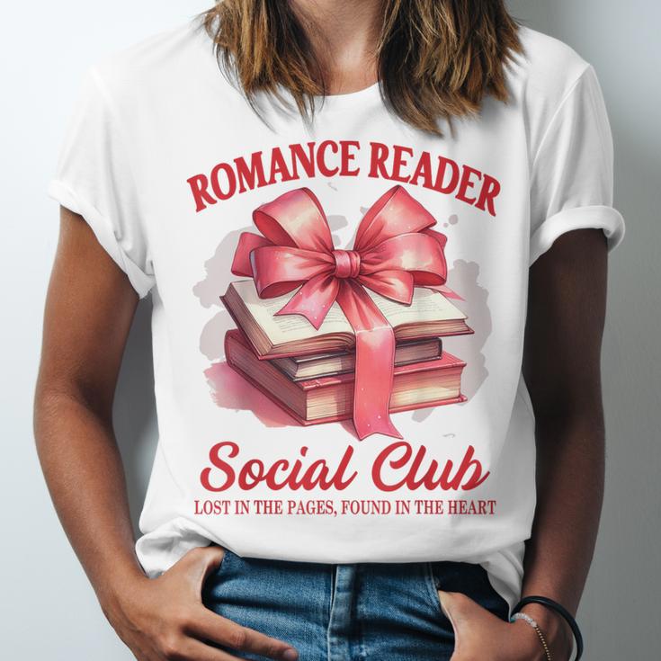 Romance Book Reading Bookish Romance Reader Social Club Unisex Jersey T-Shirt