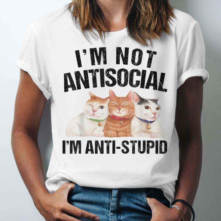 Sarcasm Cat Sarcastic Introvert Antisocial Cat Lover Unisex Jersey T-Shirt Sarcasm Cat Sarcastic Introvert Antisocial Cat Lover Unisex Jersey T-Shirt