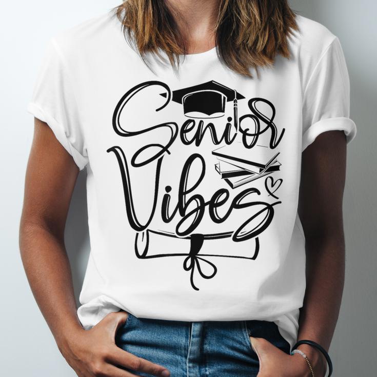 That Says Senior Vibes Graduation Diploma School Spirit Unisex Jersey T-Shirt