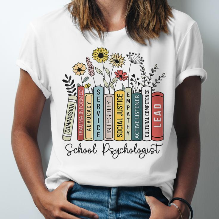 School Psychologist Book Psychology Teacher Appreciation Unisex Jersey T-Shirt