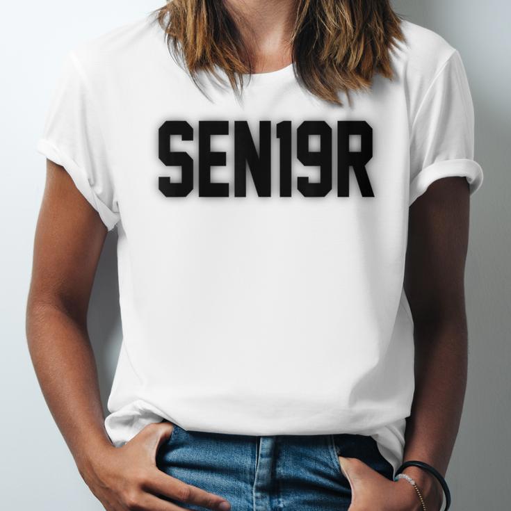 SEN19R Senior 2019 High School Graduation Party T-Shirt Unisex Jersey T-Shirt