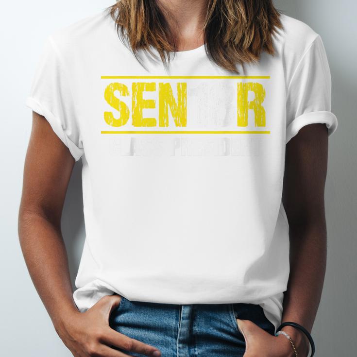 Senior 2018 Class President-School Colors Graduation Unisex Jersey T-Shirt