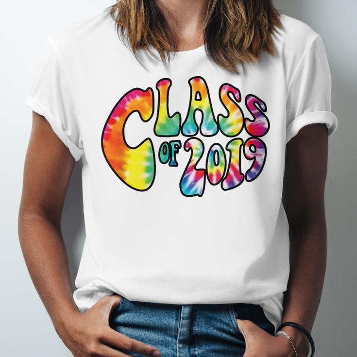 Senior Class Of 2019 Boho Tie Dye Graduation Unisex Jersey T-Shirt