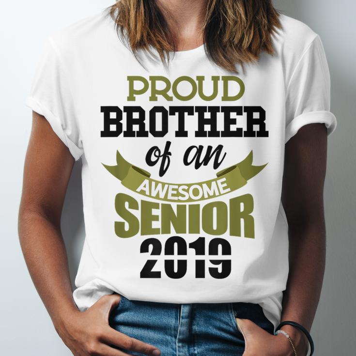 Senior Class Of 2019 Tshirt Graduation Awesome Brother Unisex Jersey T-Shirt