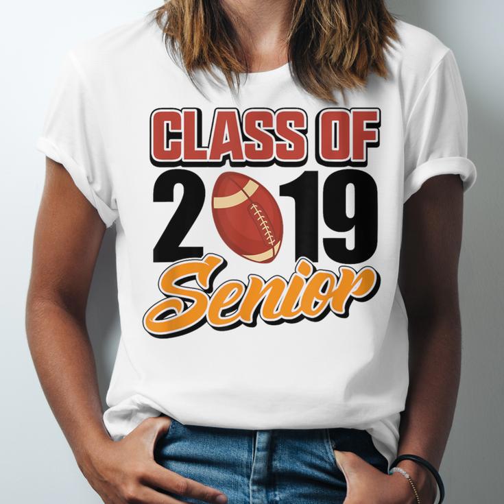 Senior Class Of 2019 Tshirt Graduation Students Football Unisex Jersey T-Shirt