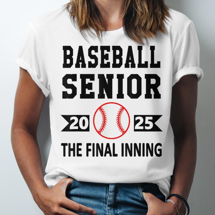 Senior Class Of 2025 Baseball Senior Night Graduation Party Unisex Jersey T-Shirt