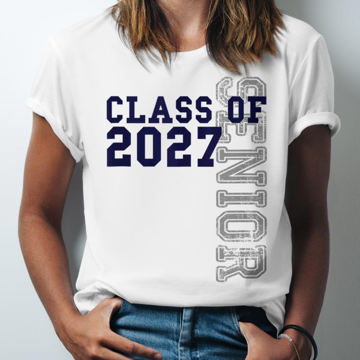 Senior Class Of 2027 Graduation Year High School & College Unisex Jersey T-Shirt