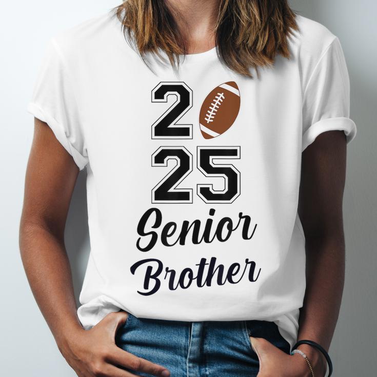 Senior Football Brother Class Of 2025 Graduation Graduate Unisex Jersey T-Shirt