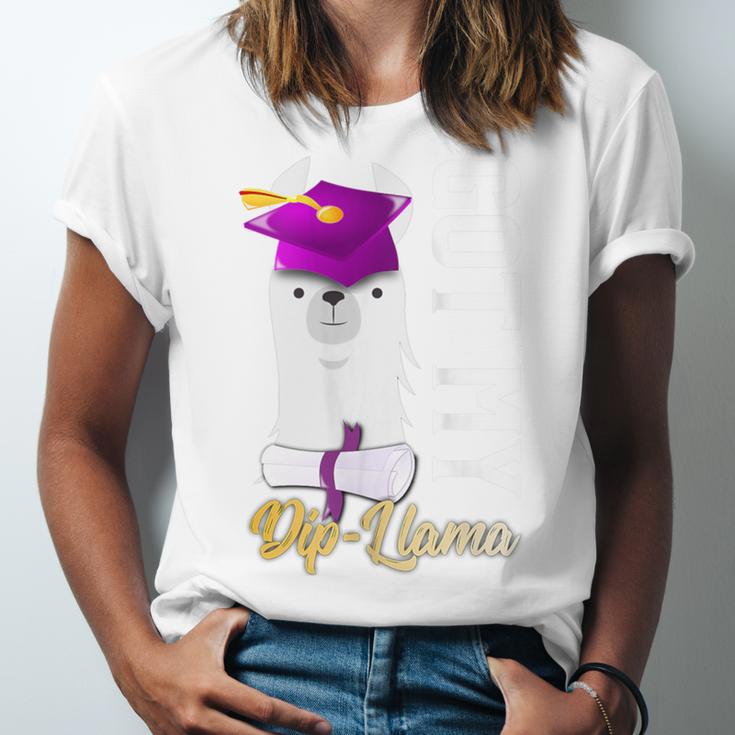 Senior Graduation 2020 Got My Dip-Llama Diploma Llama Pun Unisex Jersey T-Shirt