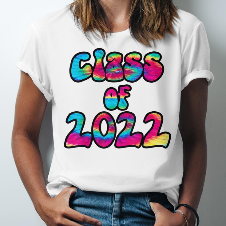 Senior Year 2022 Class Of 2022 Graduation Tie Dye Groovy Unisex Jersey T-Shirt