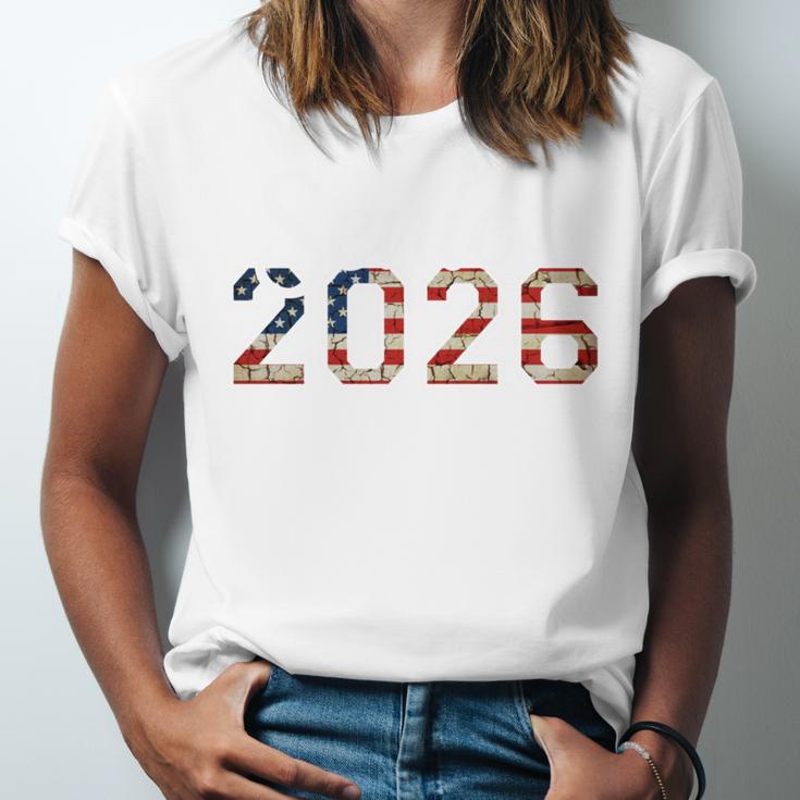 Senior Year 2026 American Flag USA Graduation Class Of 2026 Unisex Jersey T-Shirt