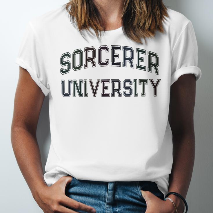 Silly Anti Social SORCERER UNIVERSITY Introvert Stay Away Unisex Jersey T-Shirt