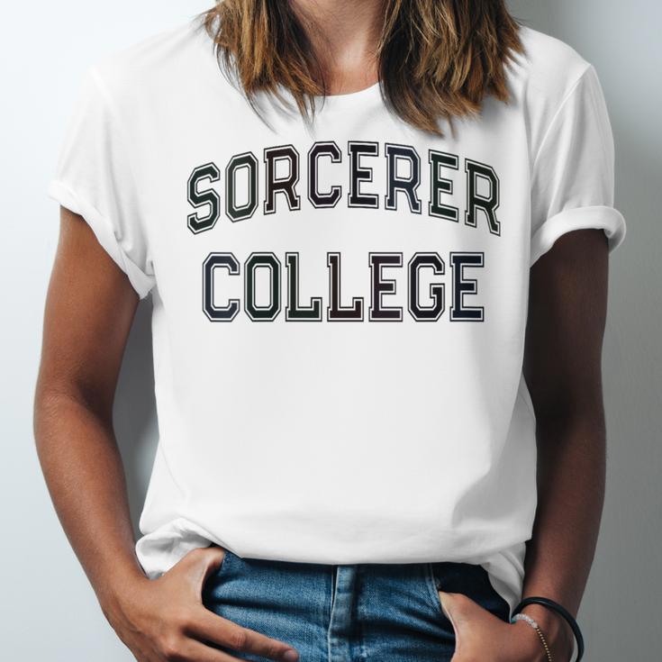 Silly Don'T Call Me SORCERER COLLEGE Introvert Sarcastic Unisex Jersey T-Shirt