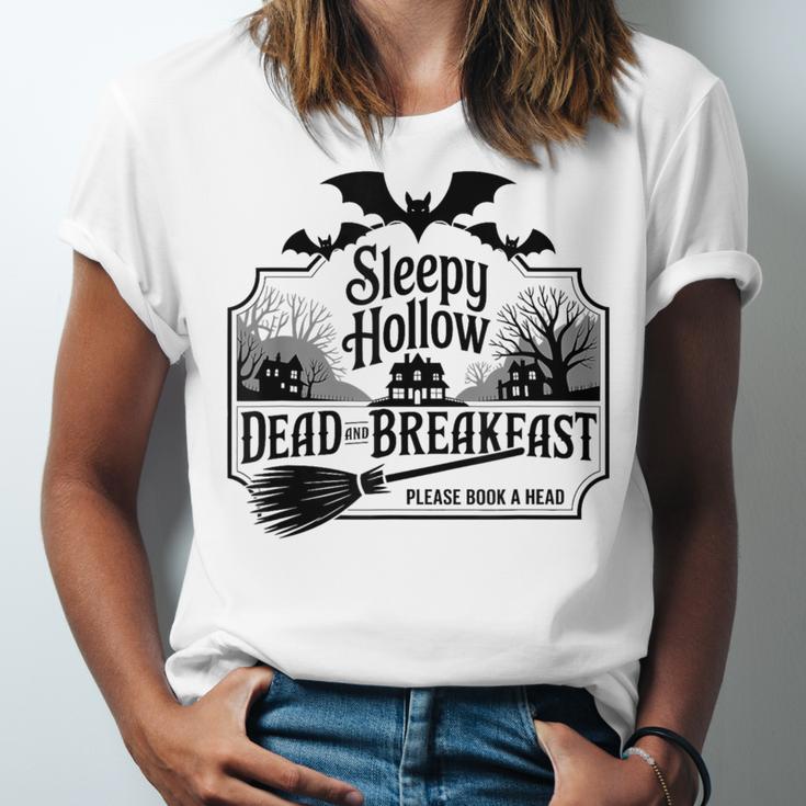 Sleepy Hollow Dead And Breakfast Please Book A Head Unisex Jersey T-Shirt