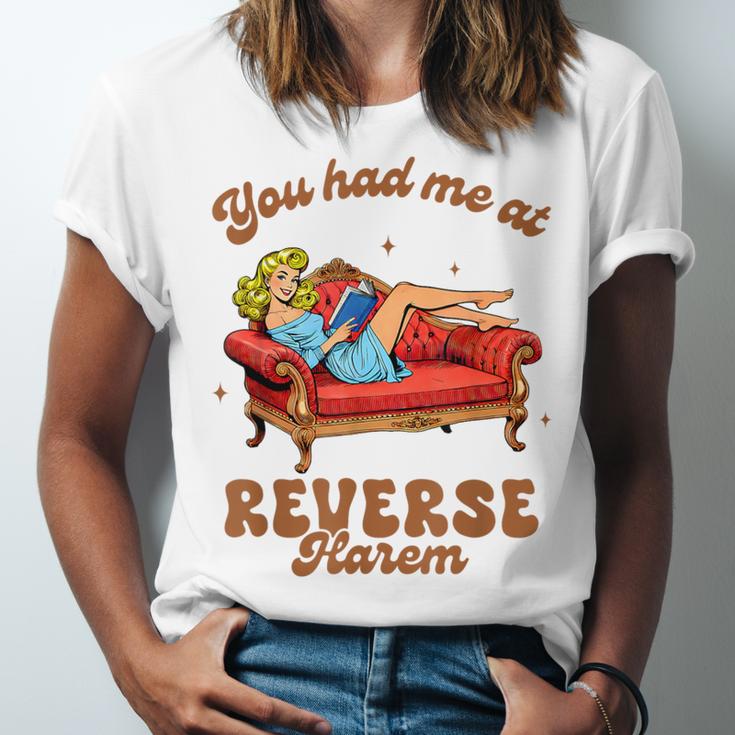 Smut Reader You Had Me At Reverse Harem Spicy Grey Book Unisex Jersey T-Shirt