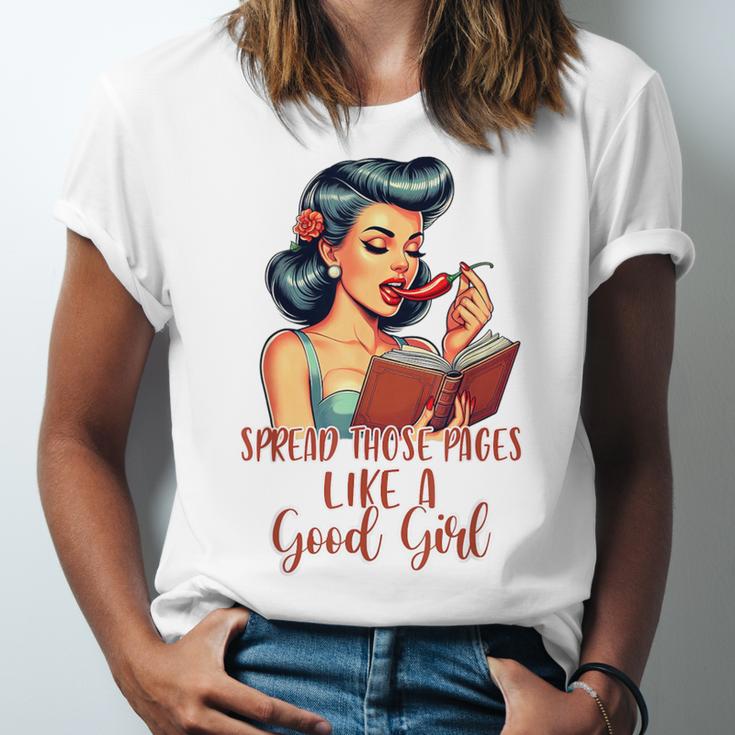 Smutty Spicy Book Reader Spread Those Pages Like A Good Girl Unisex Jersey T-Shirt Smutty Spicy Book Reader Spread Those Pages Like A Good Girl Unisex Jersey T-Shirt