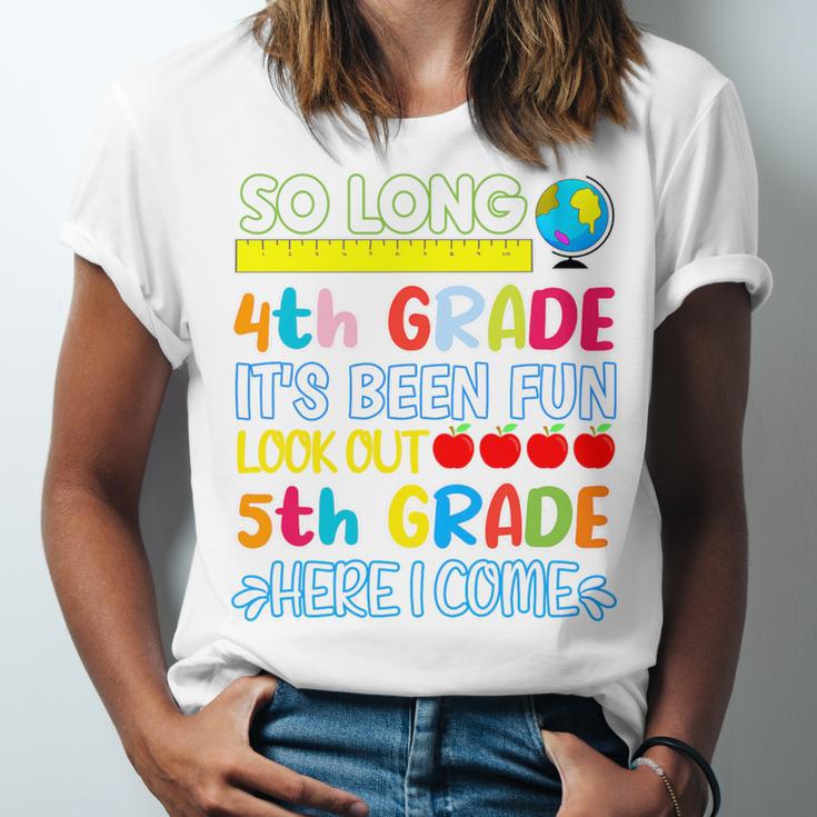 So Long 4th Grade Here I Come Graduation 5th Grade Kids Tee Premium Unisex Jersey T-Shirt