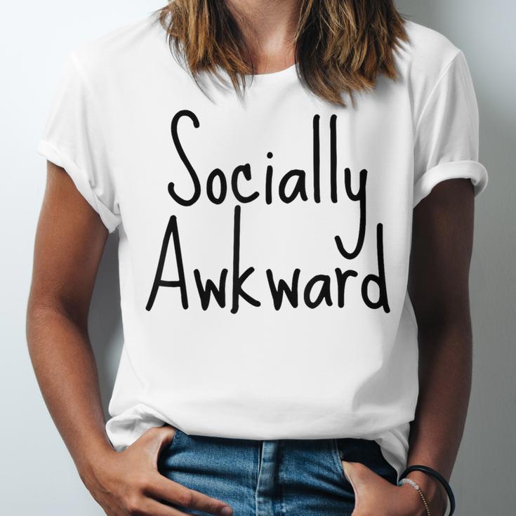 Socially Awkward Introvert Anxious Social Awkwardness Unisex Jersey T-Shirt
