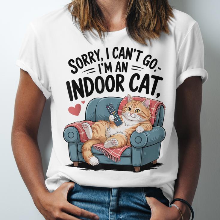 Sorry I Can’t Go I’m An Indoor Cat Couch Introvert Cat Unisex Jersey T-Shirt Sorry I Can’t Go I’m An Indoor Cat Couch Introvert Cat Unisex Jersey T-Shirt