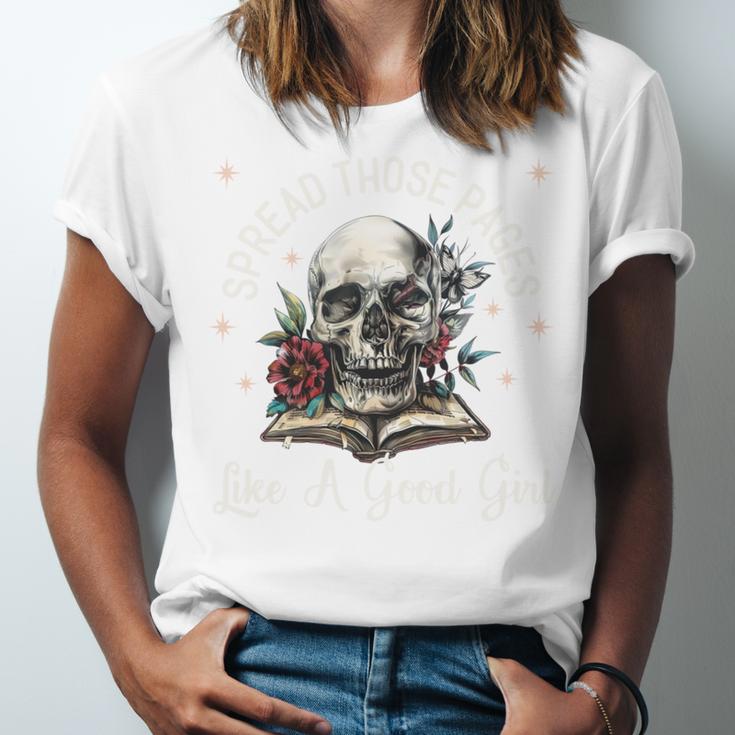 Spread Those Pages Like A Good Girl Dark Romance Smutt Books Unisex Jersey T-Shirt