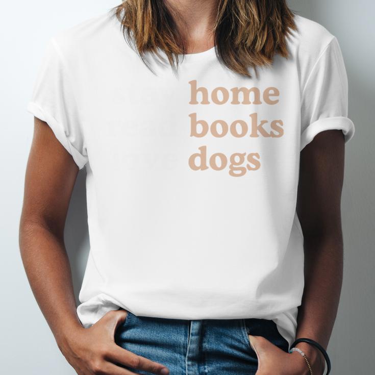 Stay Home Read Books Love Dogs Unisex Jersey T-Shirt Stay Home Read Books Love Dogs Unisex Jersey T-Shirt