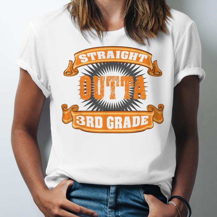 Straight Outta 3rd GradeShirt Third Graduation Boys Girls Unisex Jersey T-Shirt