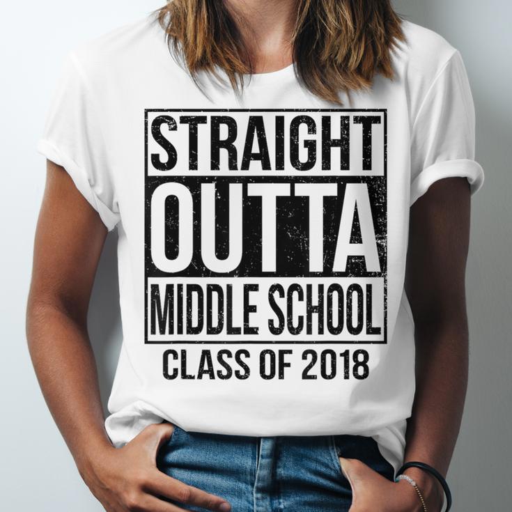 Straight Outta Middle School Graduation Unisex Jersey T-Shirt