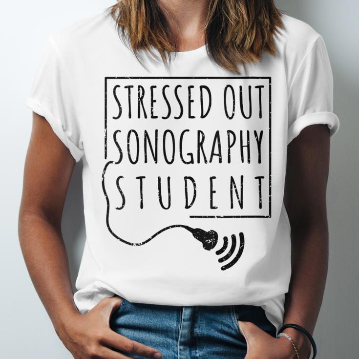 Stressed Sonography Student Ultrasound Tech Graduation Unisex Jersey T-Shirt